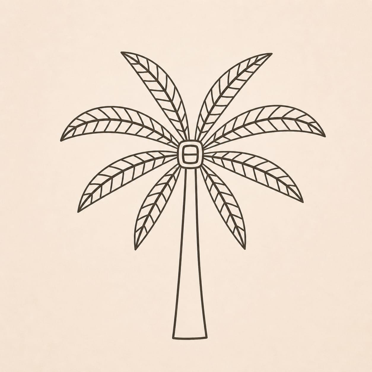 Voorbeeld palmboom tekening